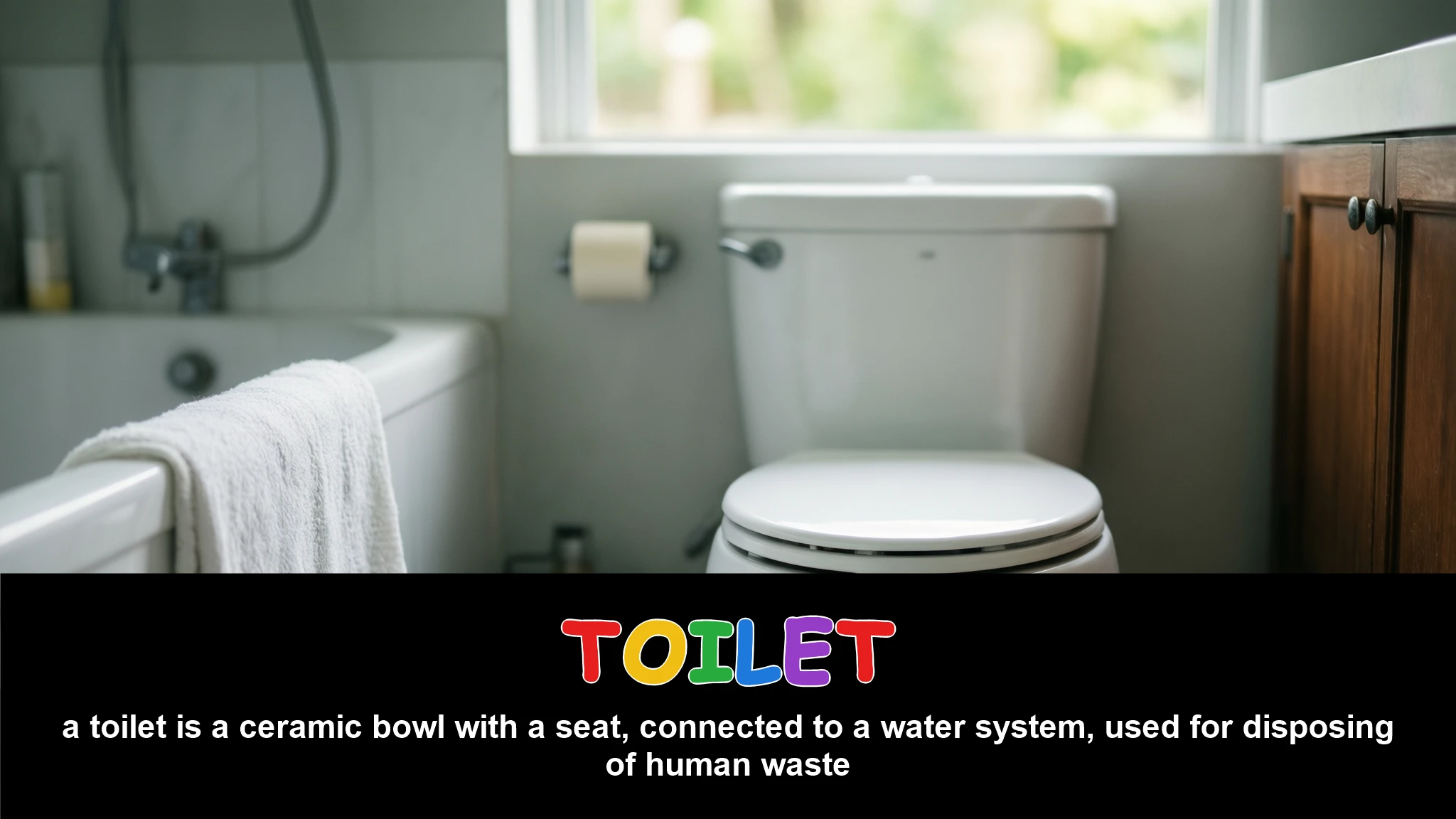English Illustration for toilet